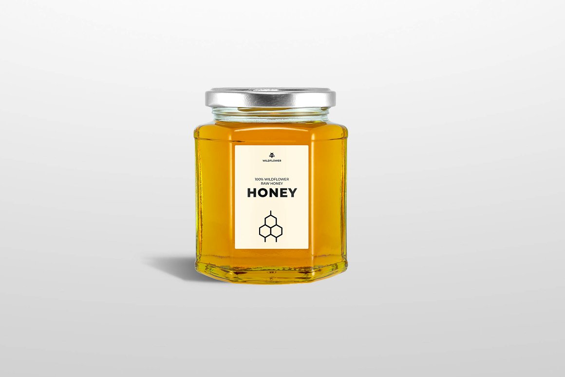 蜂蜜罐模型样机Honey – Jar mockup