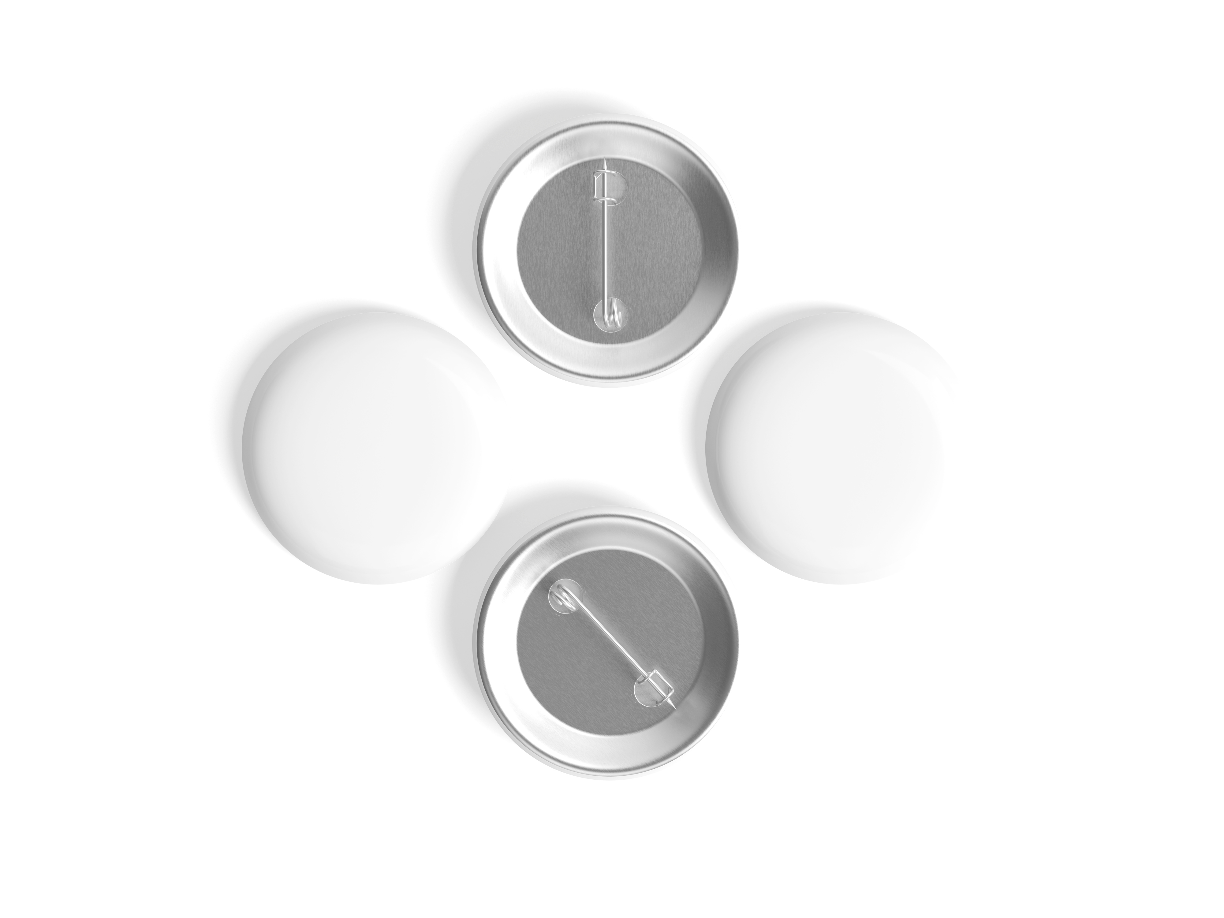 光滑圆钮别针徽章模型集Glossy Circle Button Pin Badge Mockup Set