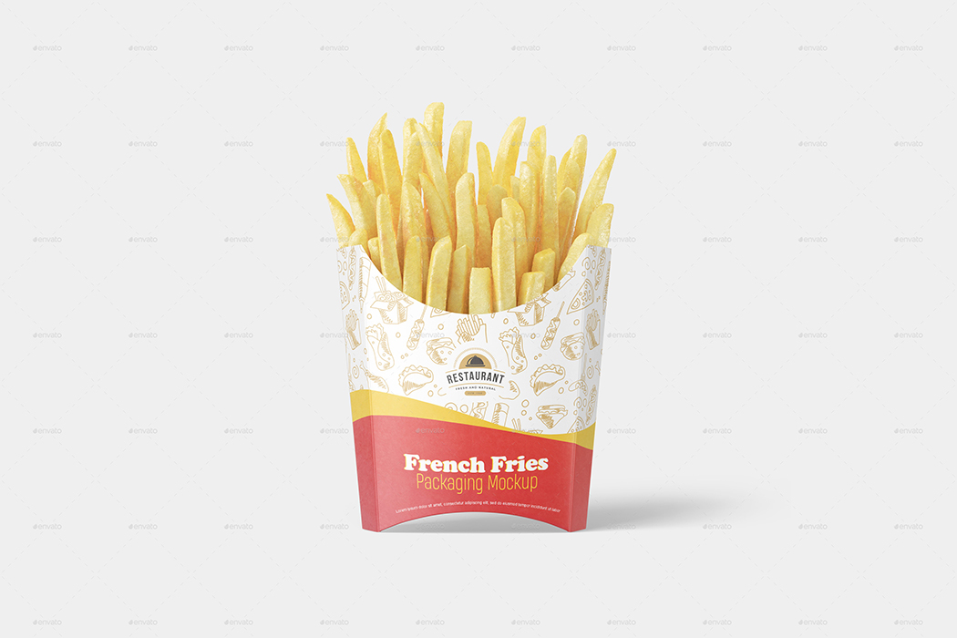 炸薯条包装样机 French_Fries_Packaging_Mockup