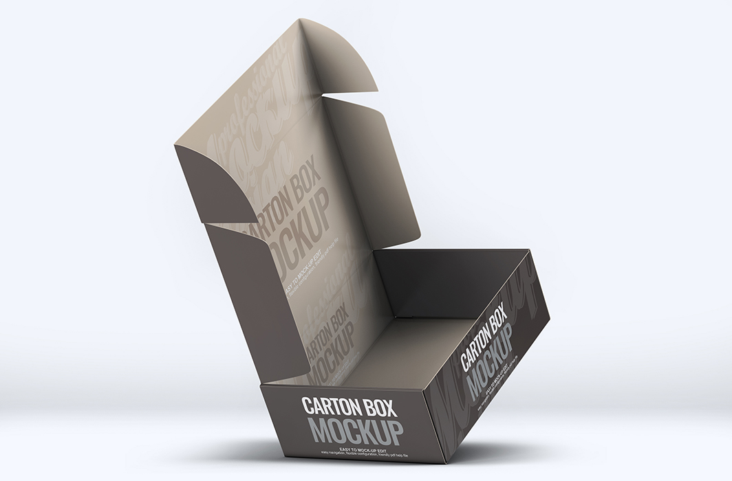 纸板箱模型carton-box-mock-up