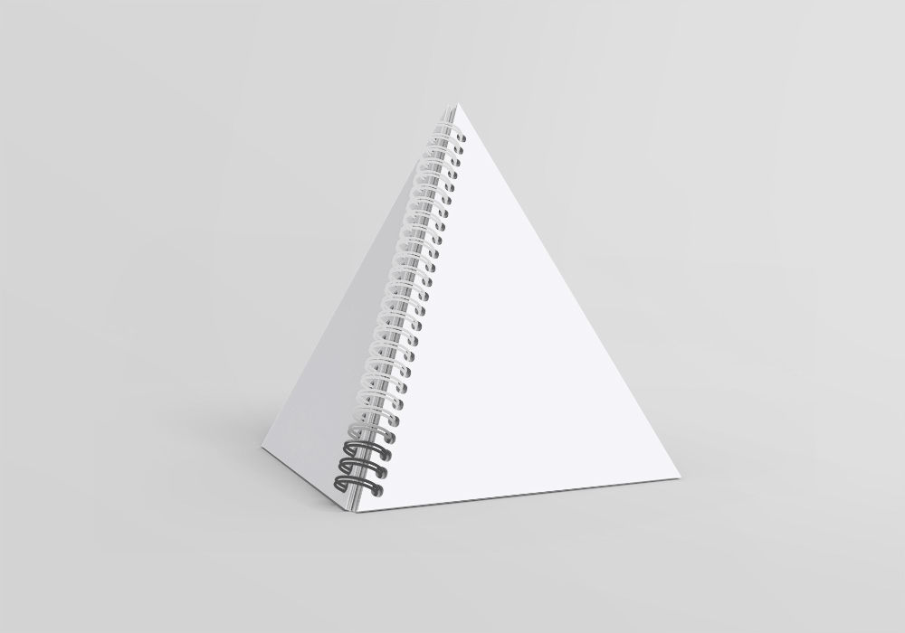 螺旋金字塔台历样机-Spiral_Pyramid_Desk_Calendar_Mockup