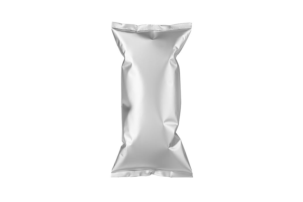 哑光金属小吃包装样机-Matte Metallic Snack Package Mockup