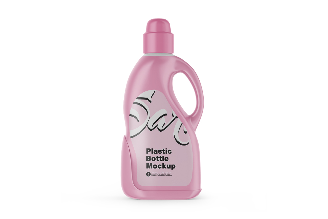 清晰洗涤剂瓶模型分离-clear-detergent-bottle-mockup-isolated