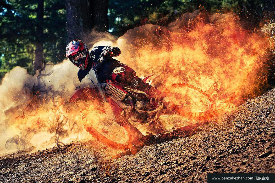 PS动作- 真实爆炸火焰燃烧效果-Fire Photoshop Action V.3